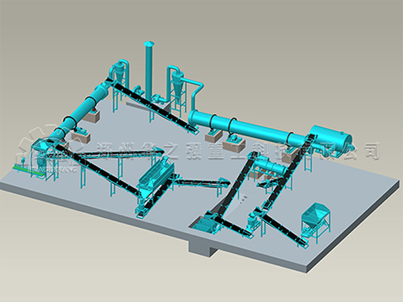 新型有机肥二合一造粒机生产线